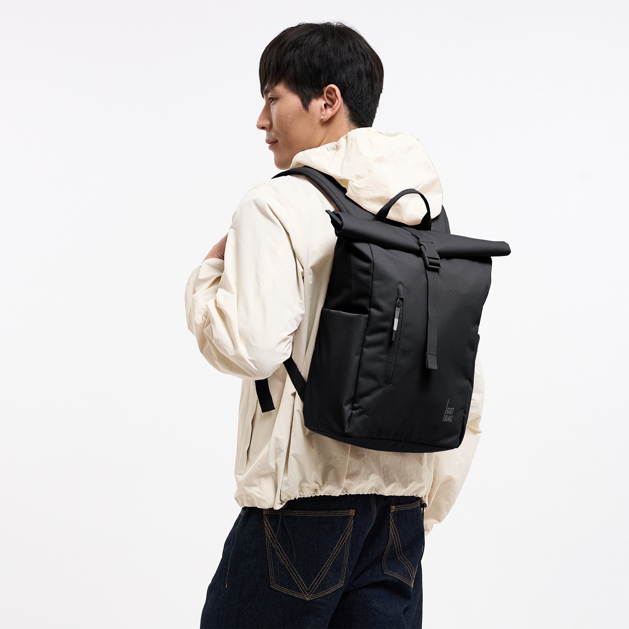 GOT BAG Rolltop Easy Small Monochrome Black