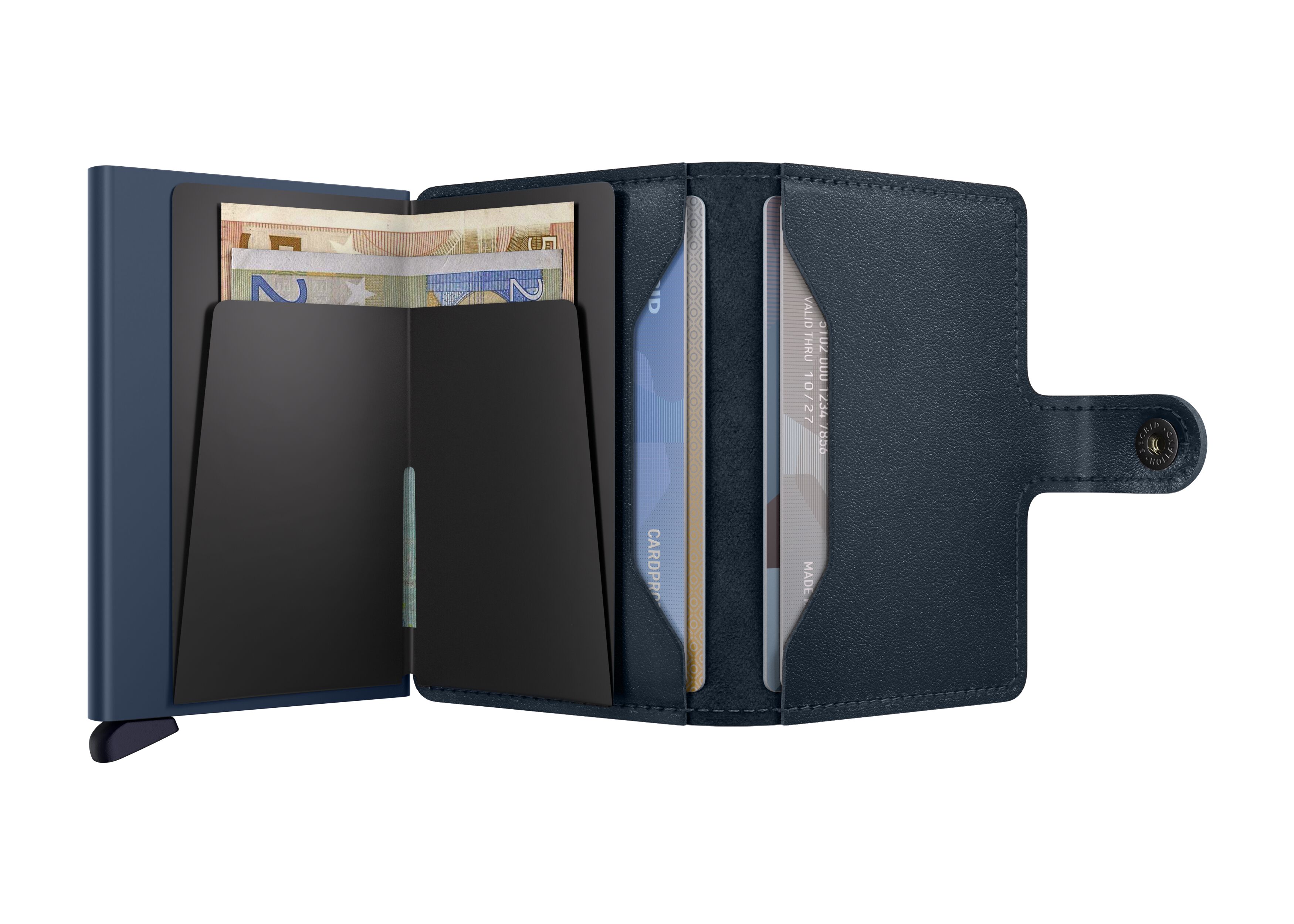 Secrid Miniwallet Original Navy-Navy – geöffnet