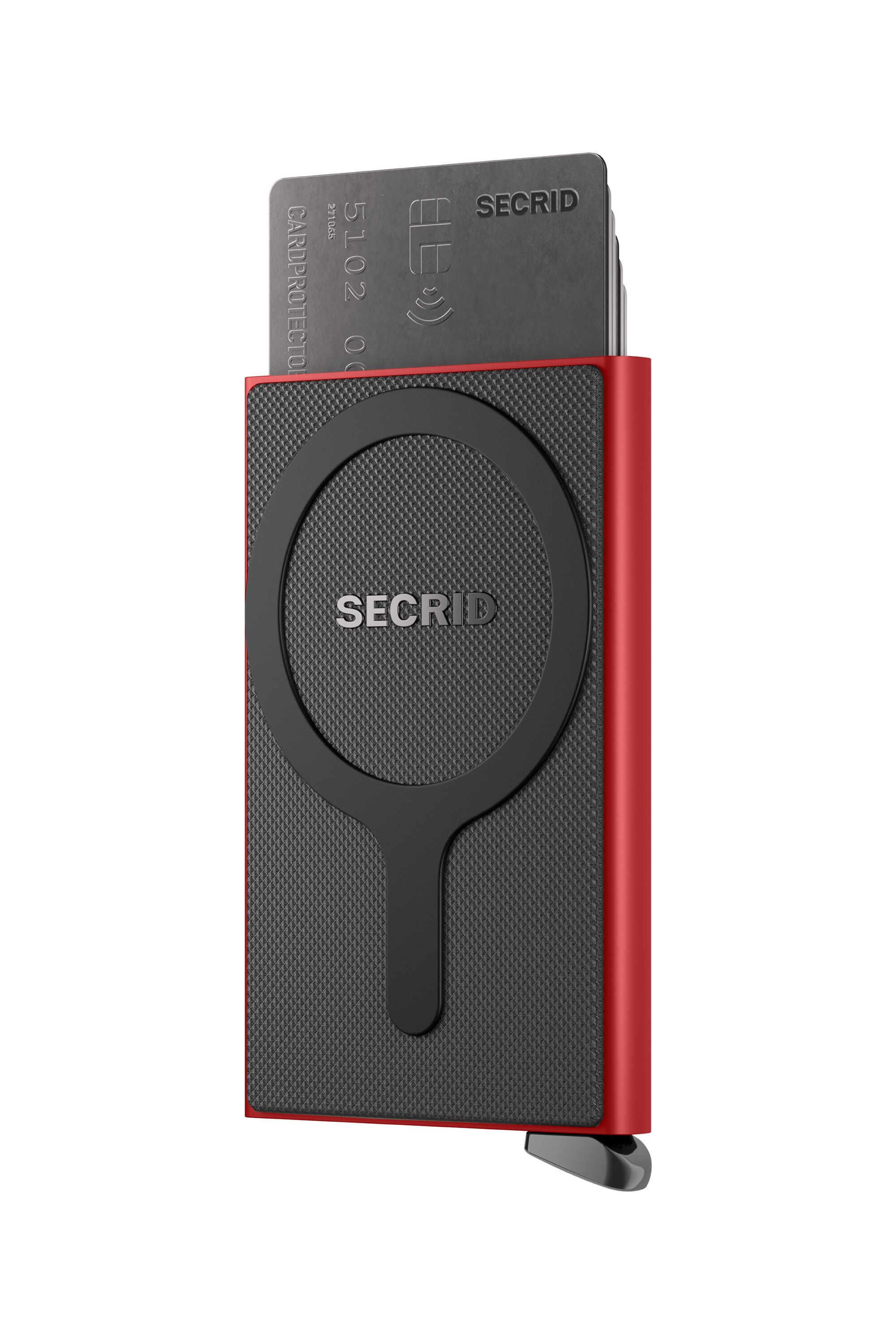 Secrid Cardprotector Fluted for Magsafe Red+ – mit Karten