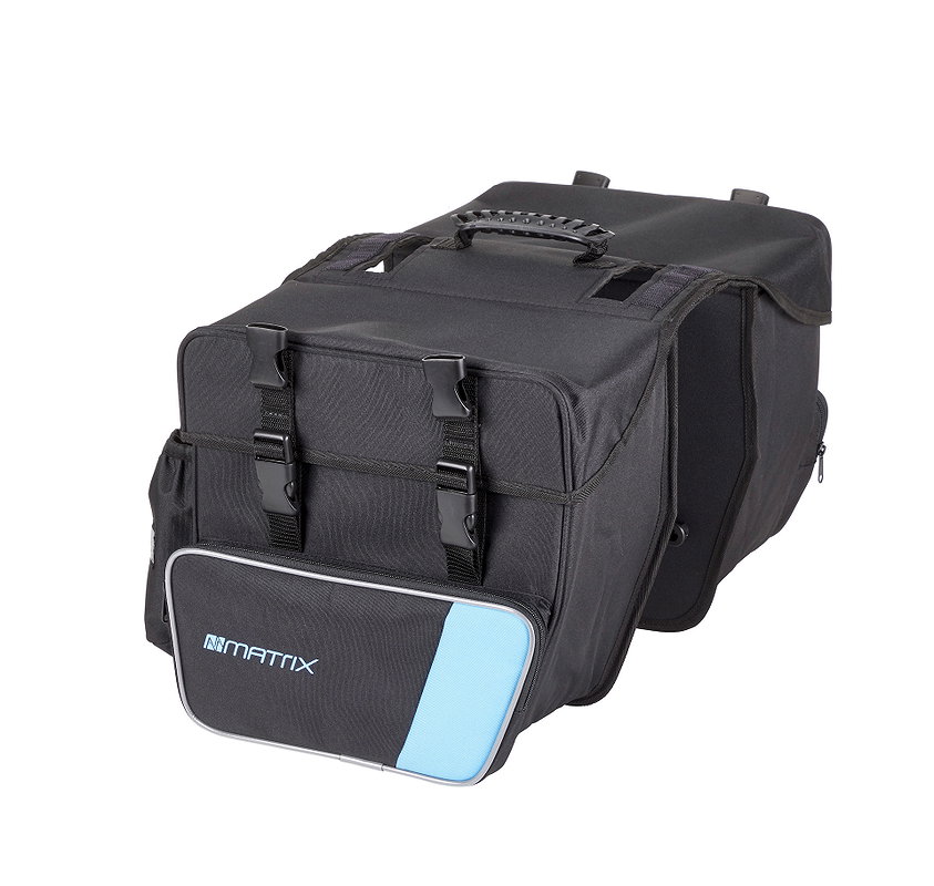 MATRIX Doppelpacktasche schwarz/blau