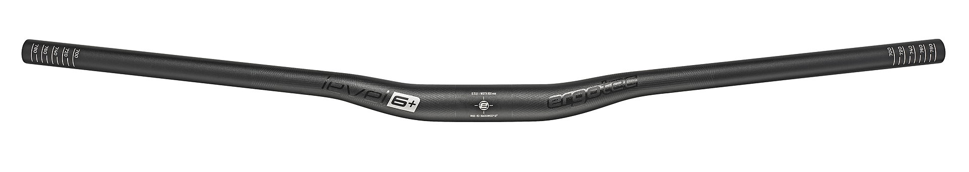 ergotec MTB Lenker Riser Low 800 mm schwarz sand. 12°/5° 15 mm 31,8 mm