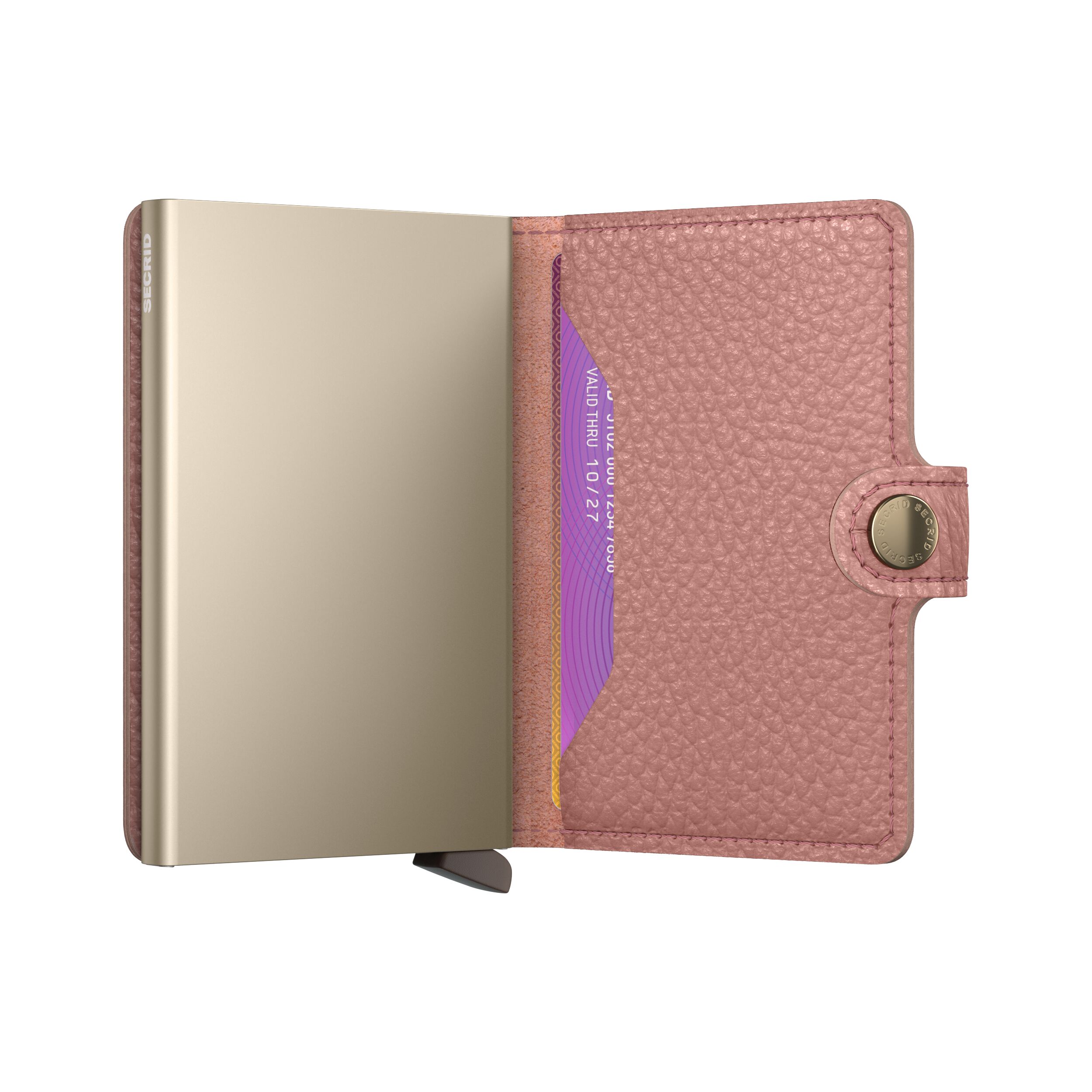 Secrid Miniwallet Pebble Rose – Schrägansicht