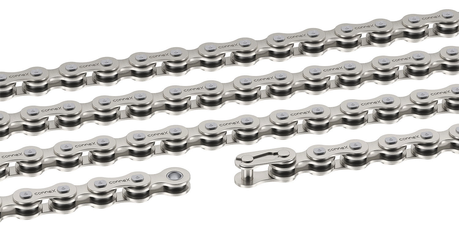 Connex E-Bike Kette 7E8 Nabenschaltung silber 132 Glieder, 1/2" x 3/32"