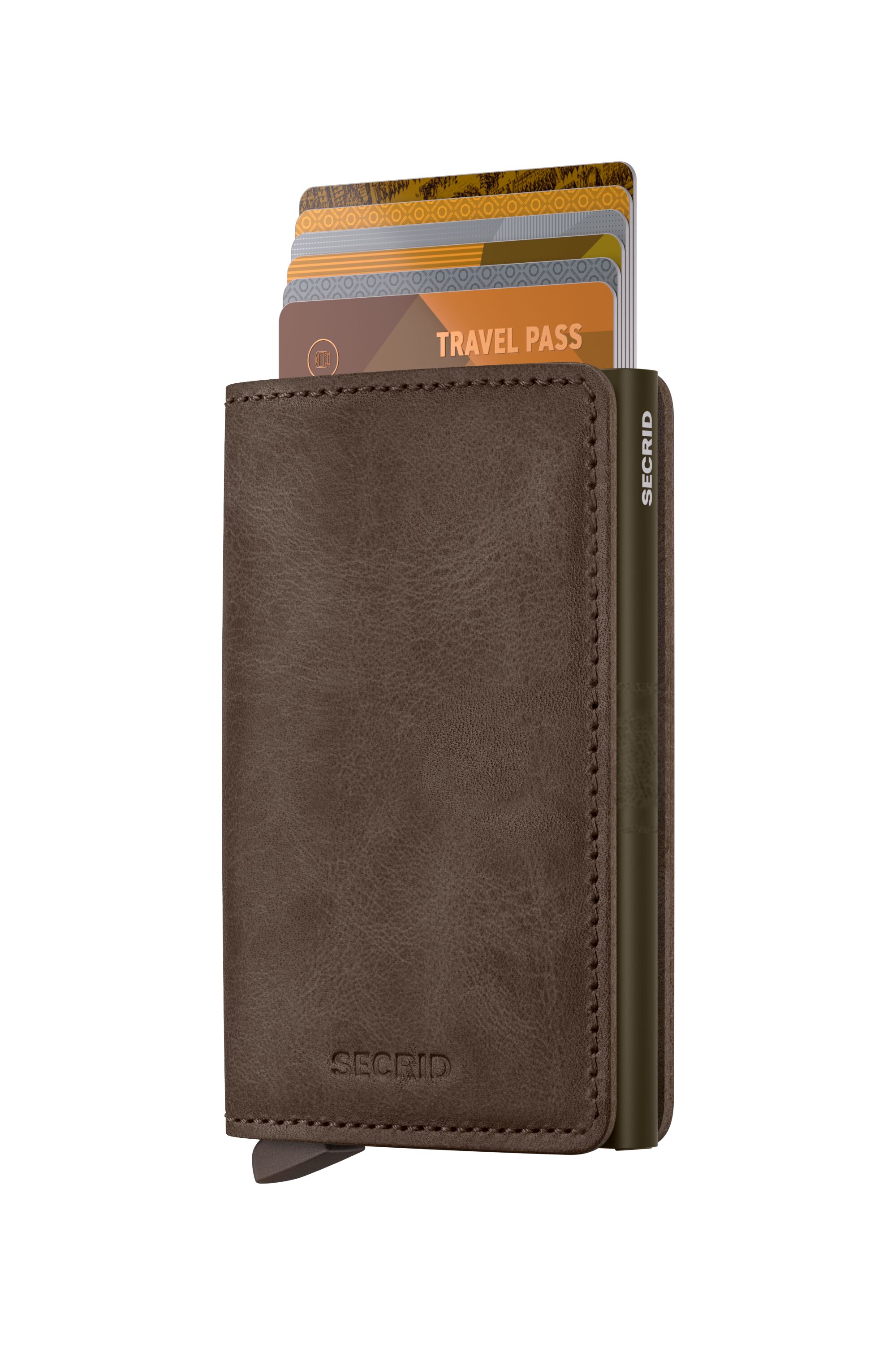 Secrid Slimwallet Vintage Oak – mit Karten