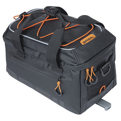 Basil Gepäckträgertasche Miles Tarpaulin MIK schwarz orange