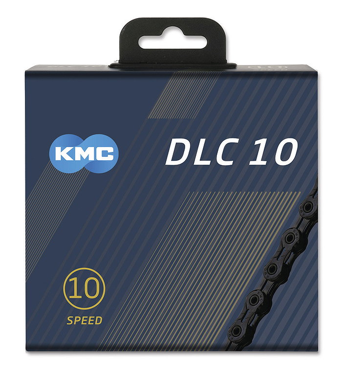 KMC Fahrrad Kette DLC10 10-fach schwarz 116 Glieder, 1/2" x 11/128"