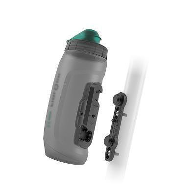 FIDLOCK Trinkflaschen Set TWIST antibacterial inkl. bike base transparent schwarz 0,59 L