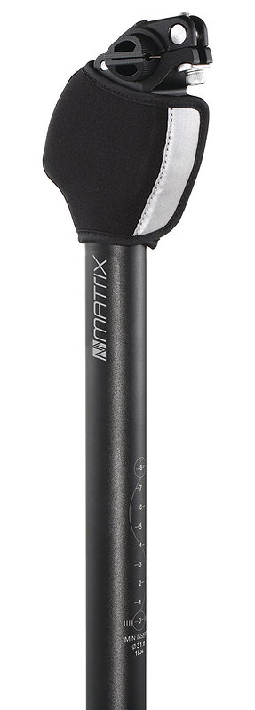 MATRIX Federsattelstütze Parallelogramm PL100 ca. 70-90 kg 31,6 mm schwarz 350 mm