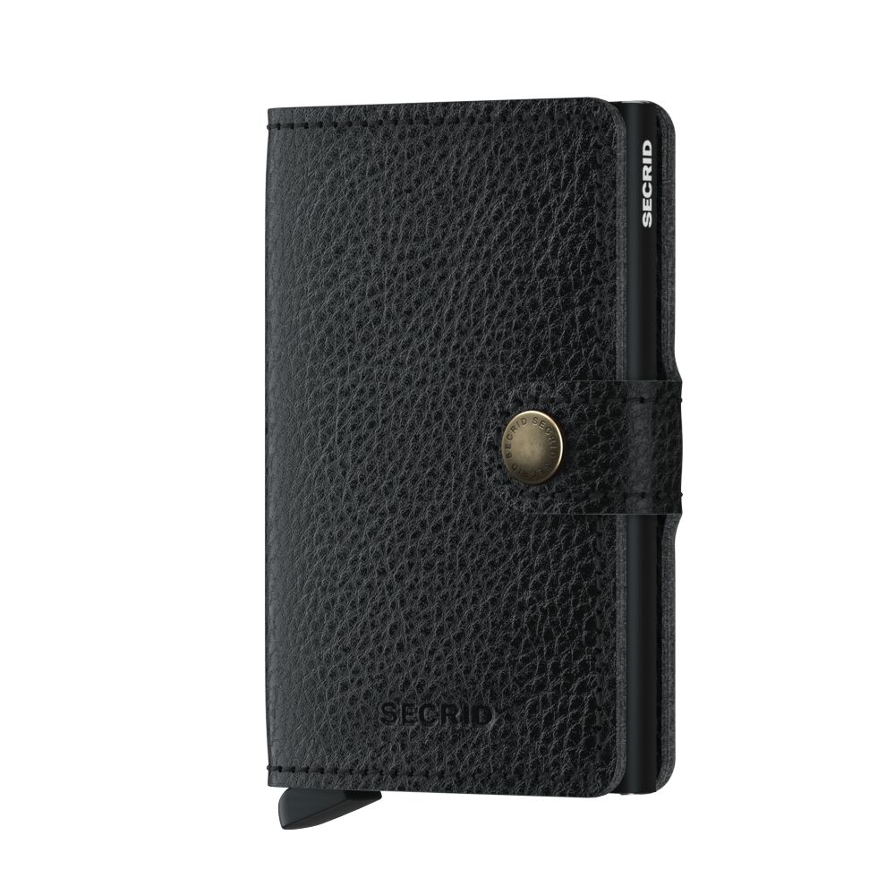 Secrid Miniwallet Vegetable Tanned Black-Black – Vorderansicht