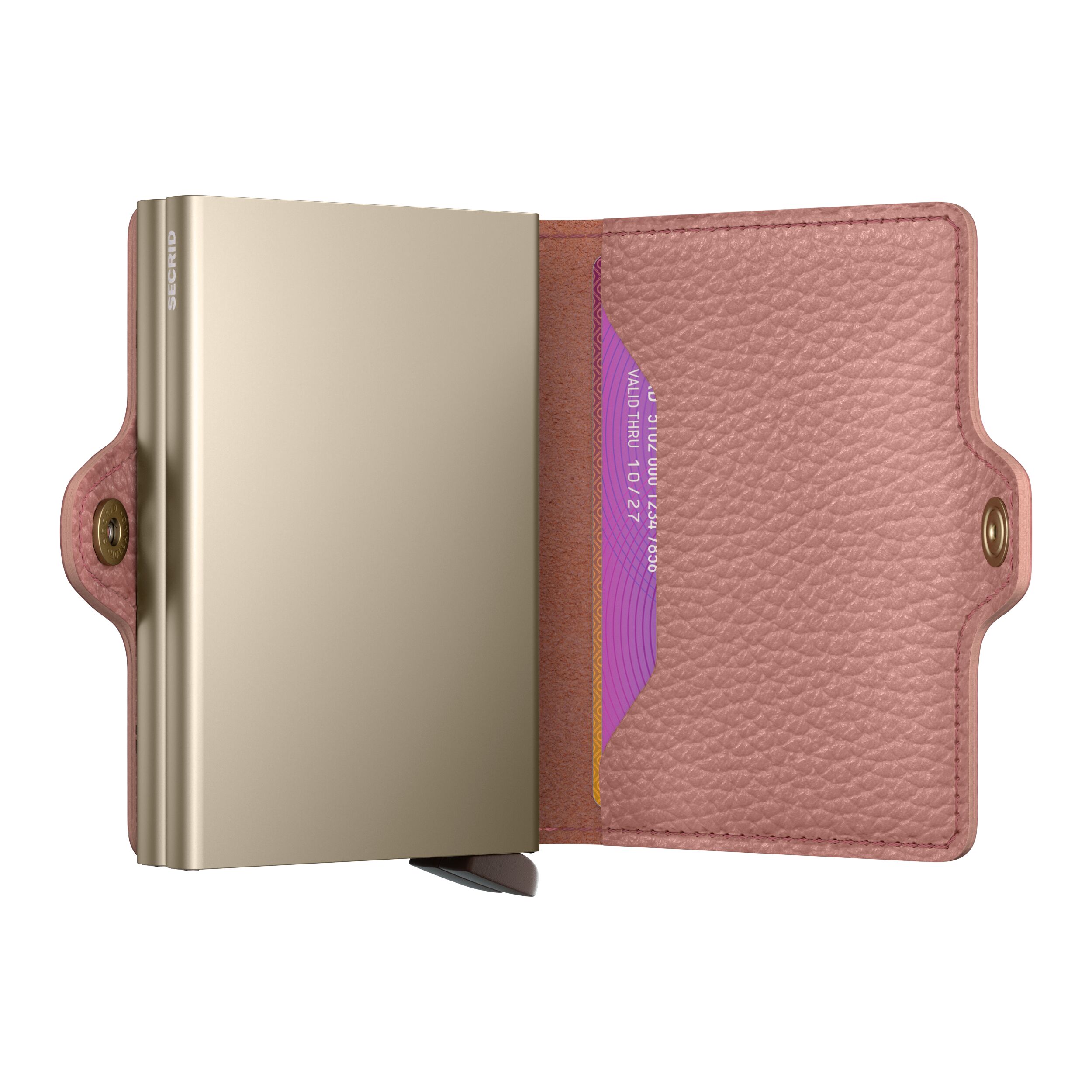 Secrid Twinwallet Pebble Rose – Schrägansicht
