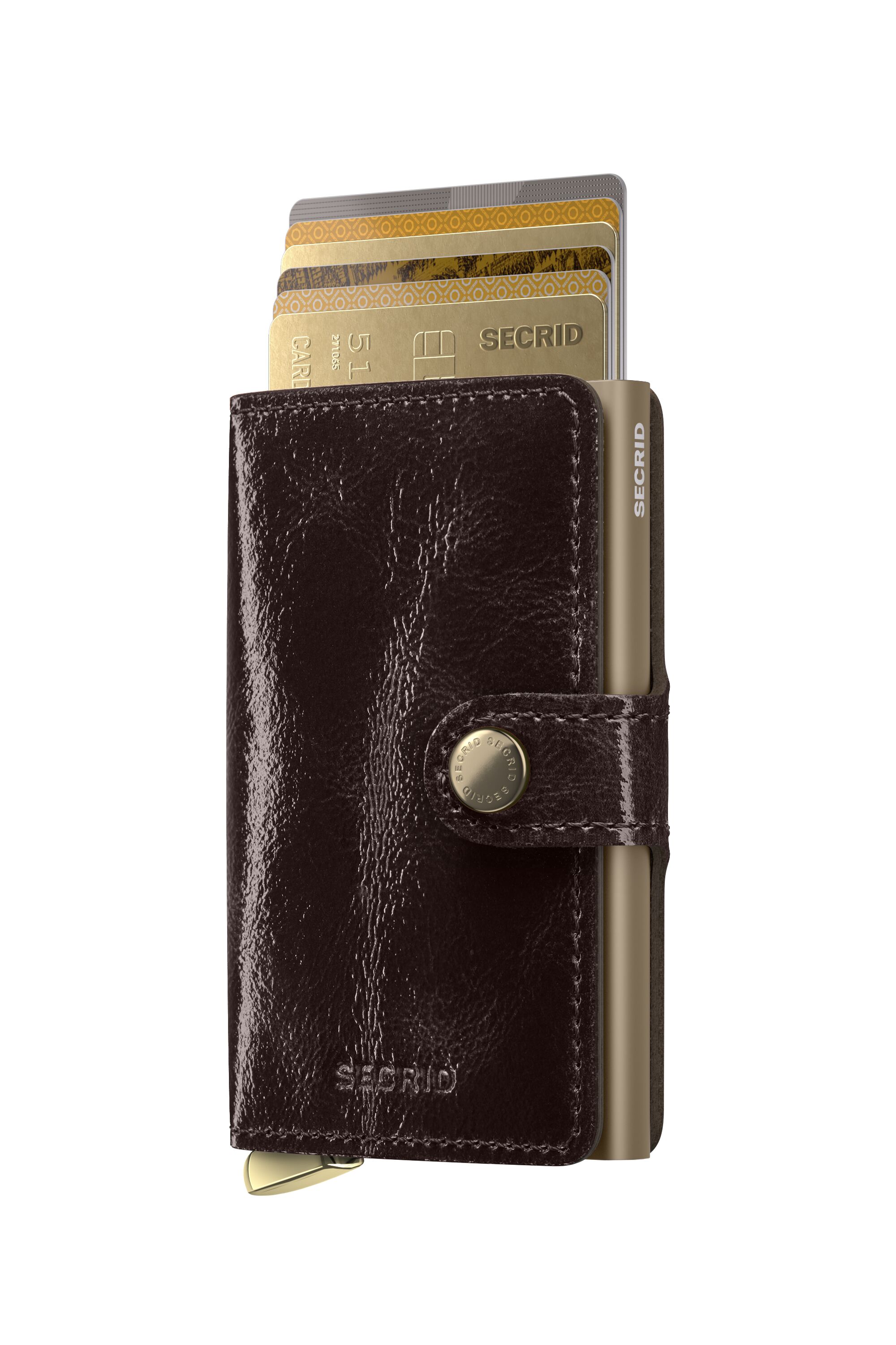 Secrid Miniwallet Naplak Mahogany+ – mit Karten