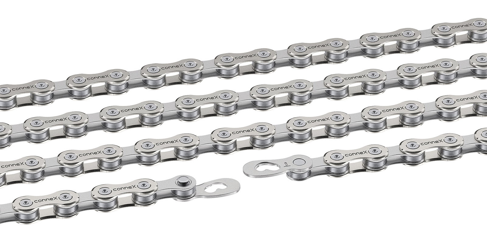 Connex Fahrrad Kette 904 9-fach silber 114 Glieder, 1/2" x 11/128"