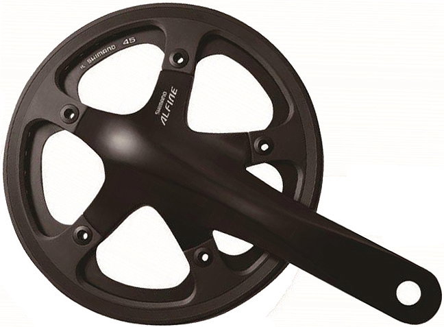 Shimano Kettenradgarnitur Alfine FCS501 2-PIECE 42 Zähne schwarz 170 mm EFCS501CB2C1L