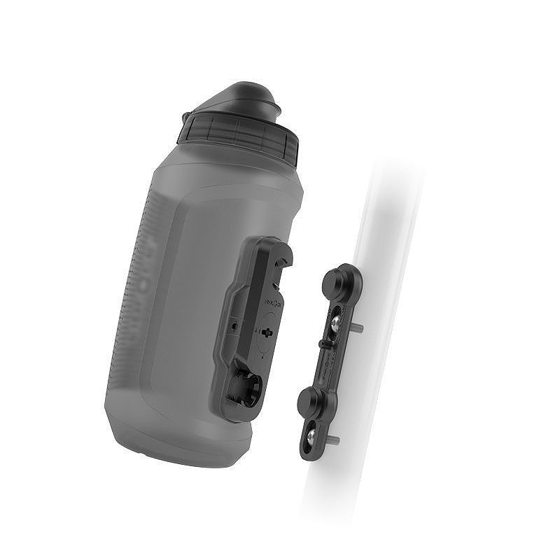 FIDLOCK Trinkflaschen Set TWIST compact inkl. bike base transparent schwarz 0,75 L