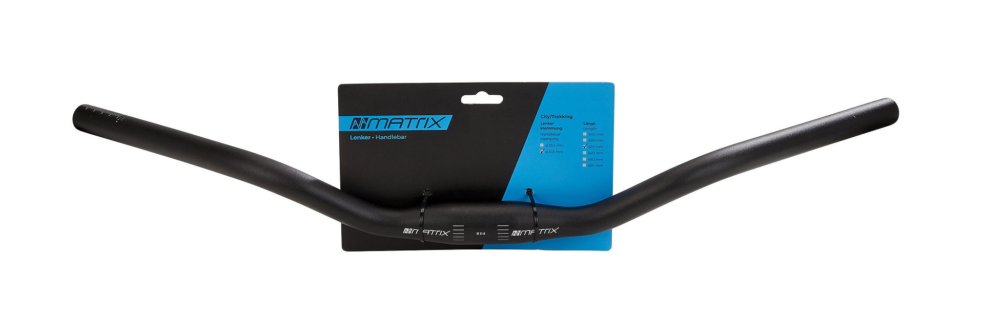 MATRIX City-/Trekking Lenkerbügel Melange Medium 630 mm schwarz-matt 39° 40 mm 31,8 mm