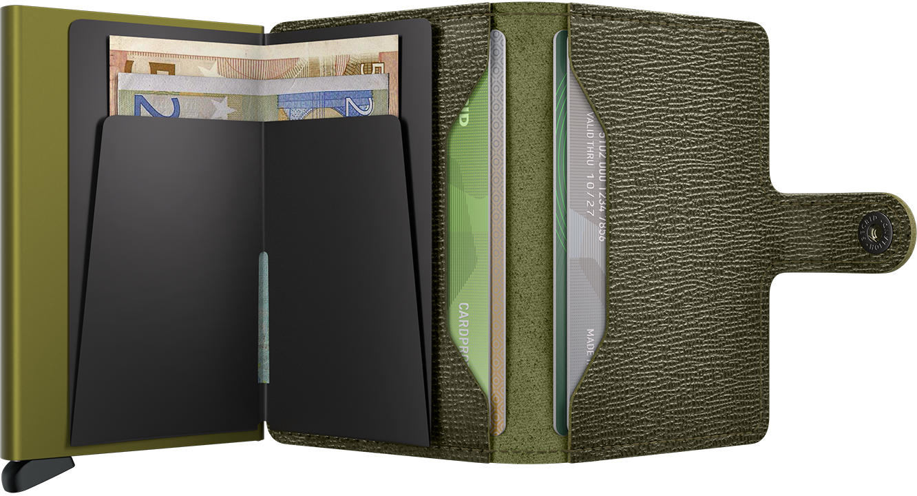 Secrid Miniwallet Crisple Kelp – geöffnet