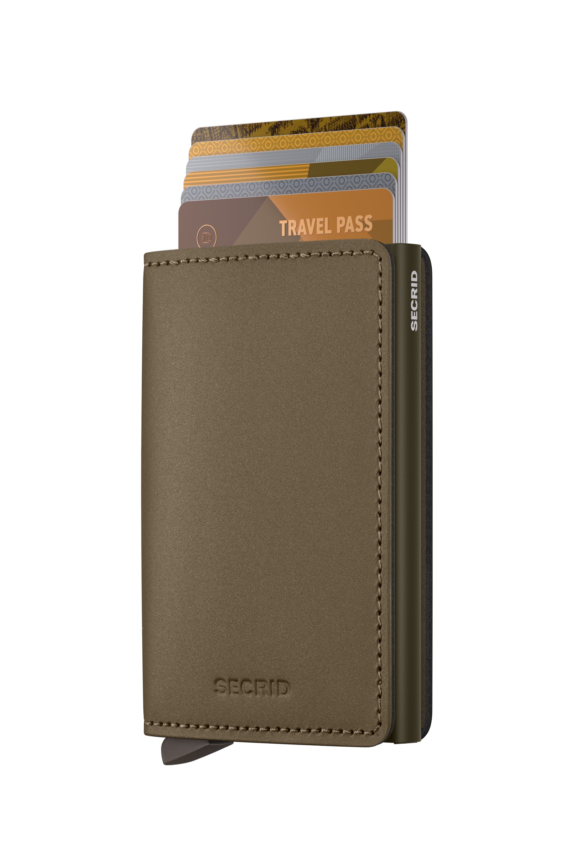 Secrid Slimwallet Matte Satin Bronze – mit Karten