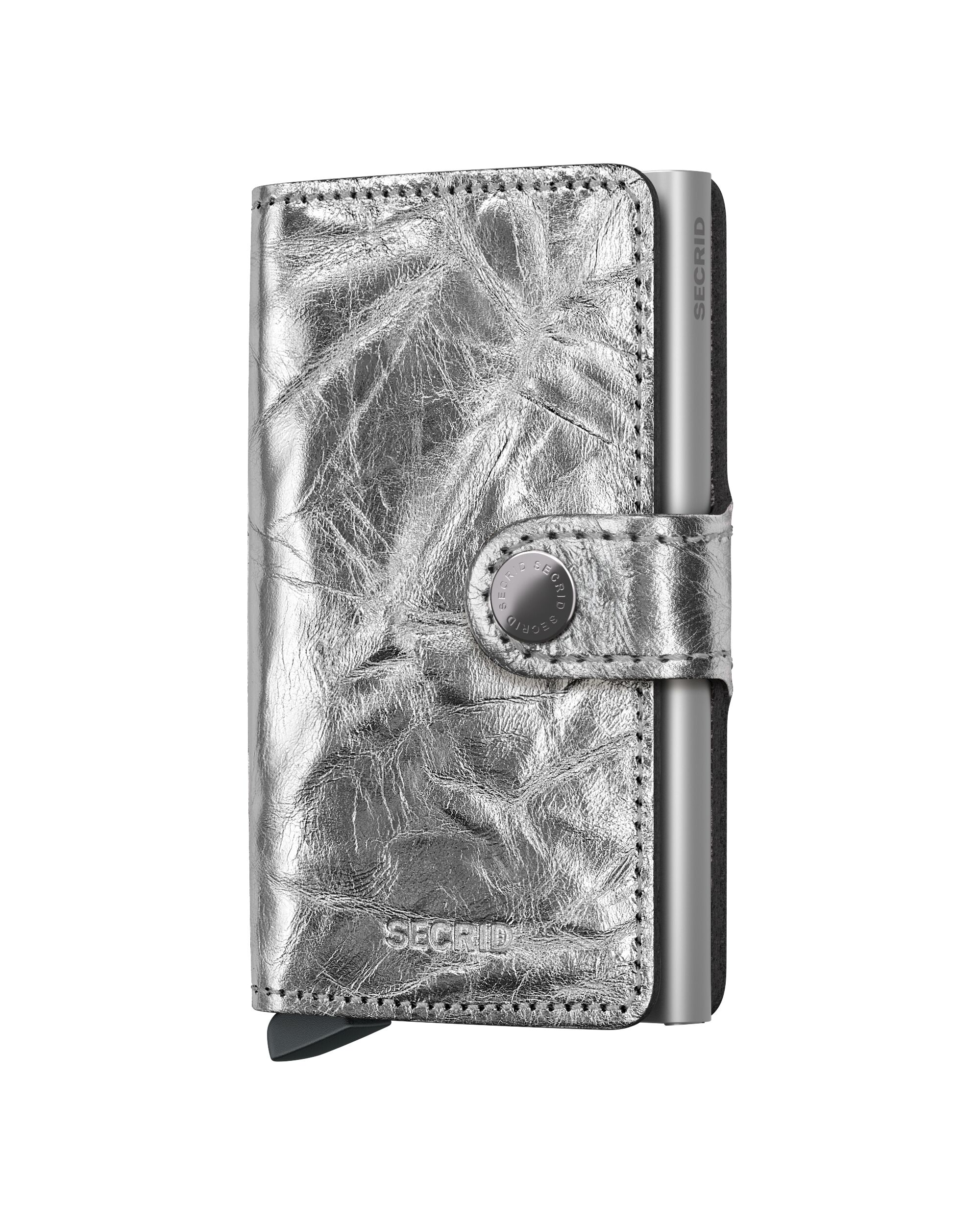 Secrid Miniwallet Crunch Silver – Vorderansicht