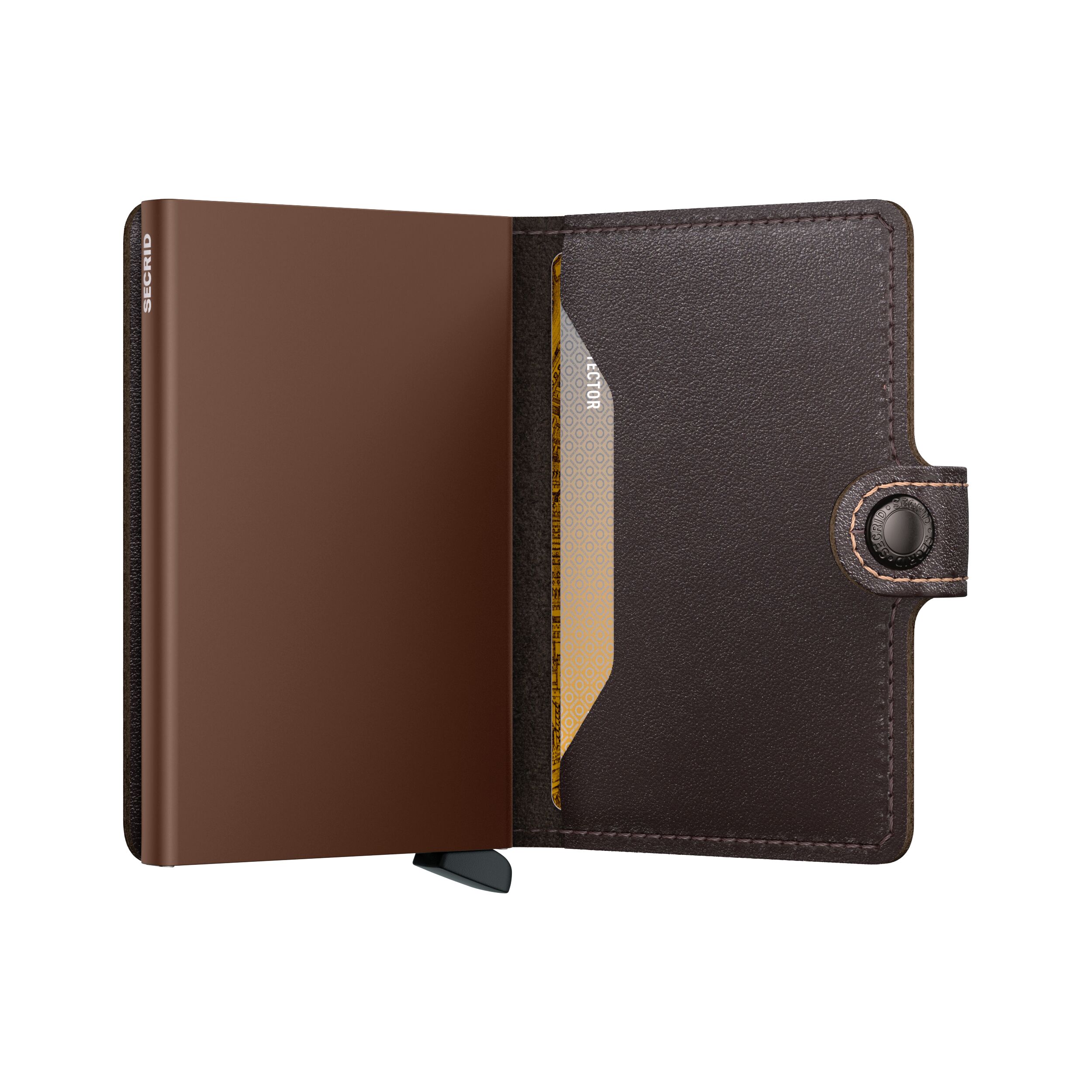 Secrid Miniwallet Original Chocolate – Schrägansicht