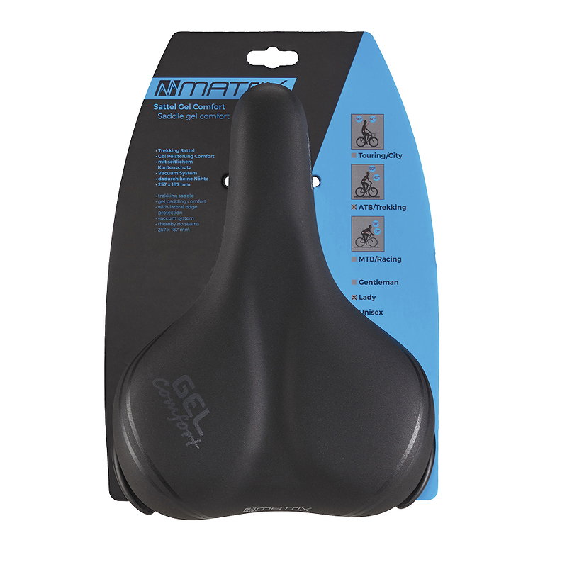 MATRIX Trekking Sattel Gel Comfort Moderate L257 x B187 mm Damen EVP