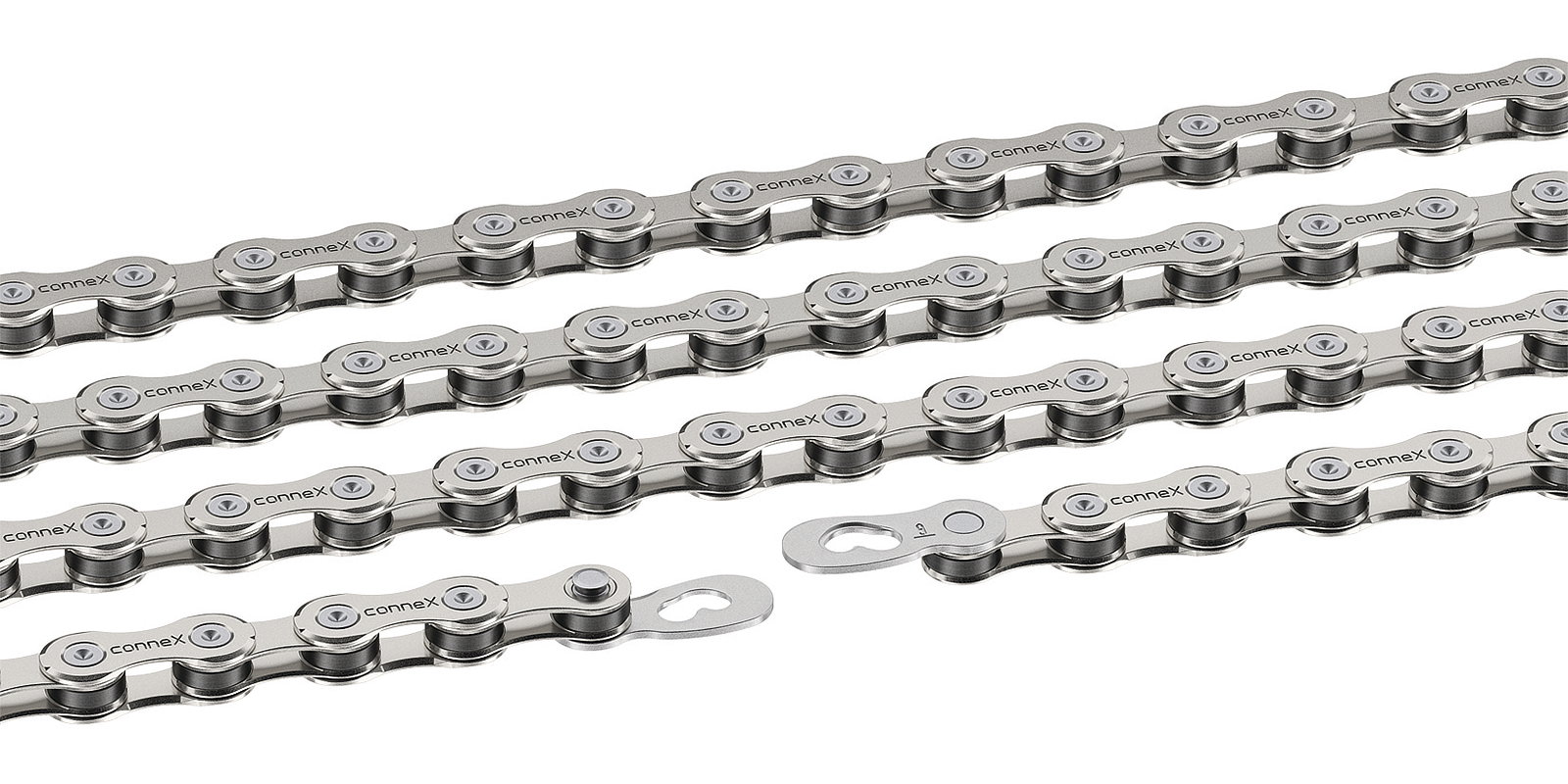 Connex Fahrrad Kette 908 9-fach silber 114 Glieder, 1/2" x 11/128"