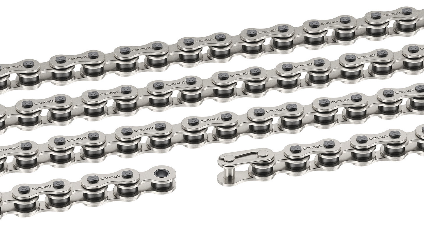 Connex E-Bike Kette 1E8 Nabenschaltung silber 124 Glieder, 1/2" x 1/8"