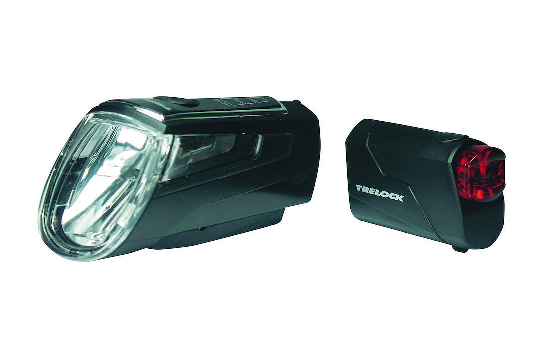 TRELOCK LED Akkuleuchten Set 50 LUX LS 560+LS 720 schwarz