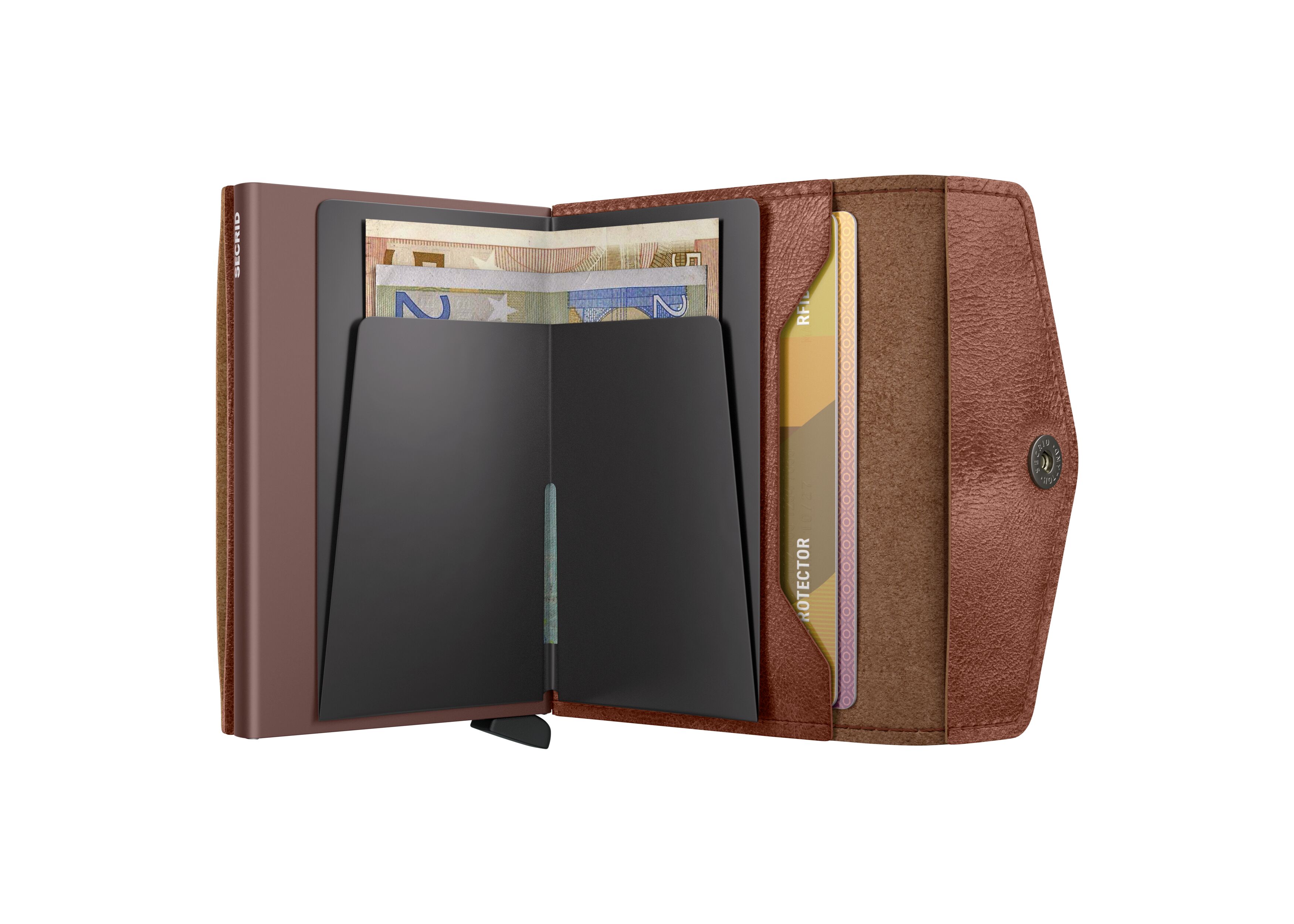 Secrid Envelope Vintage Cognac – geöffnet