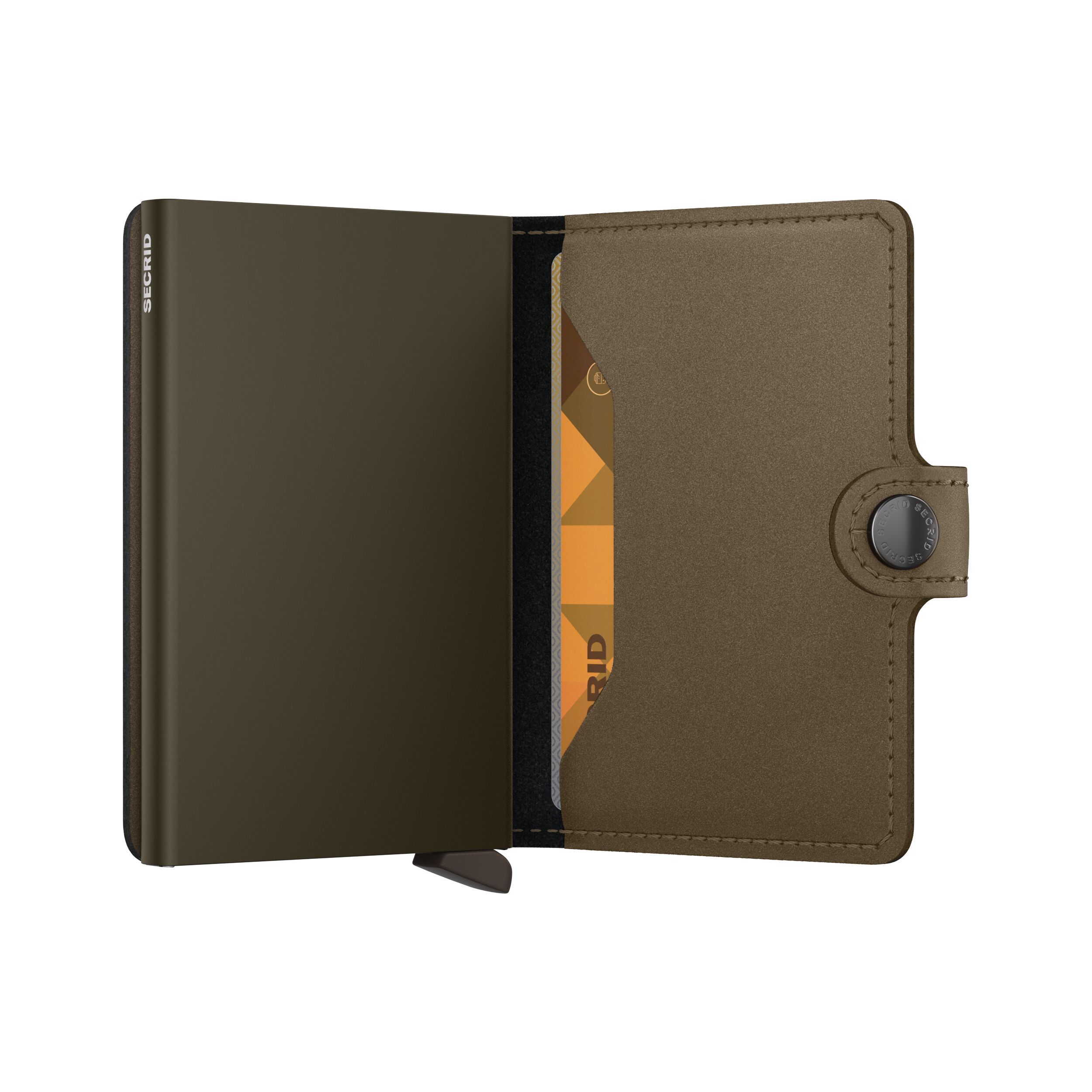 Secrid Miniwallet Matte Satin Bronze – Schrägansicht