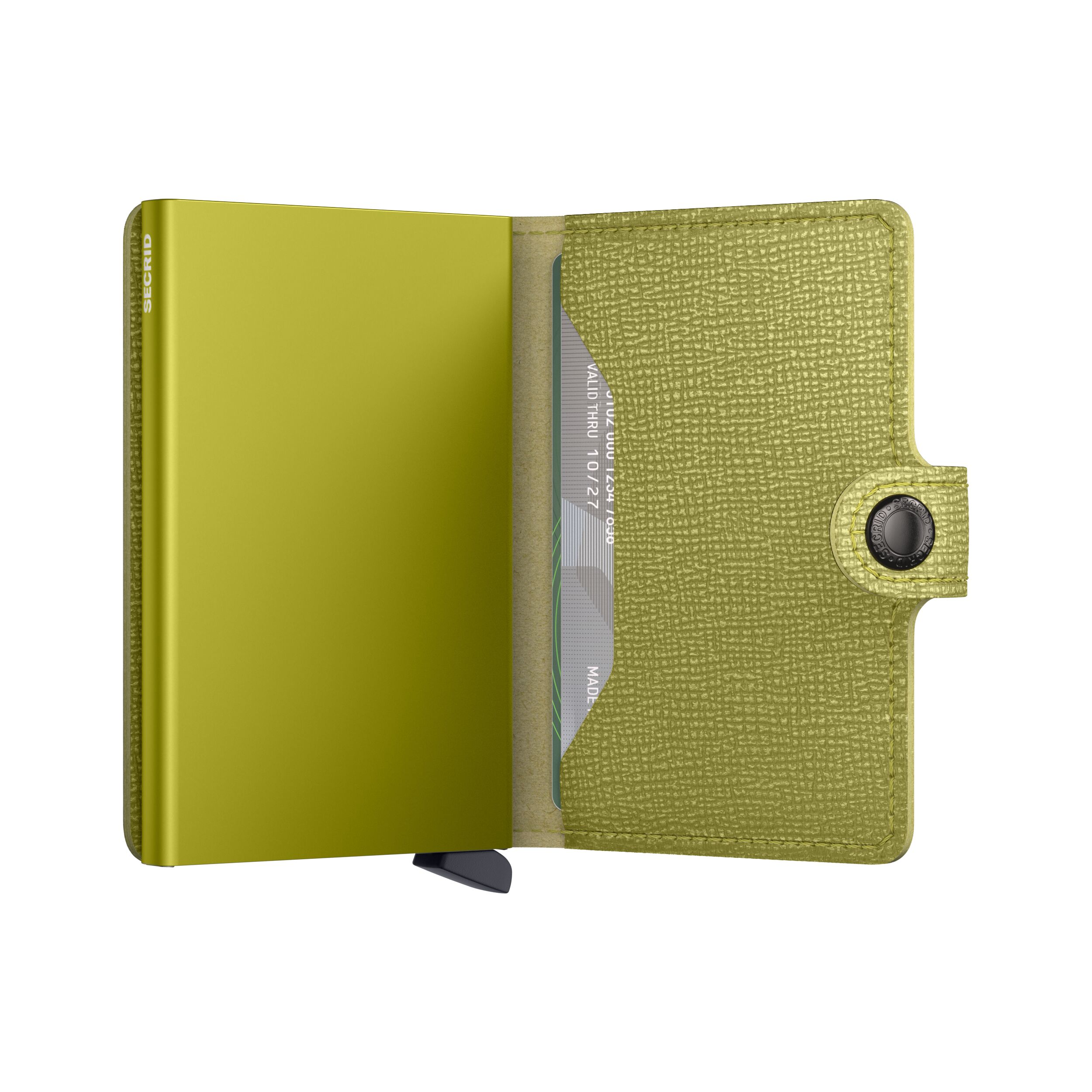 Secrid Miniwallet Crisple Lime – Schrägansicht