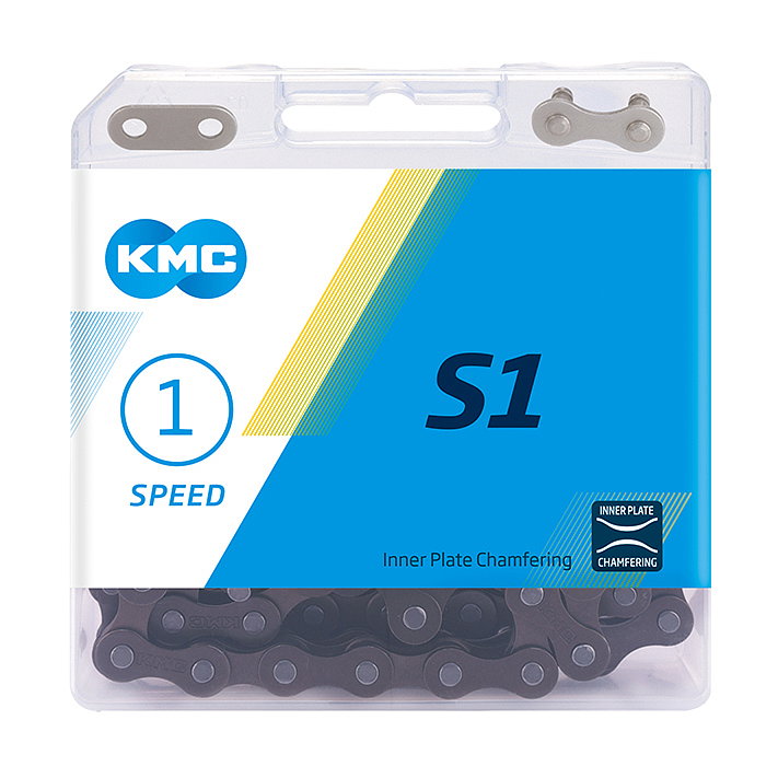 KMC Fahrrad Kette S1 Wide Nabenschaltung braun 112 Glieder 1/2x1/8