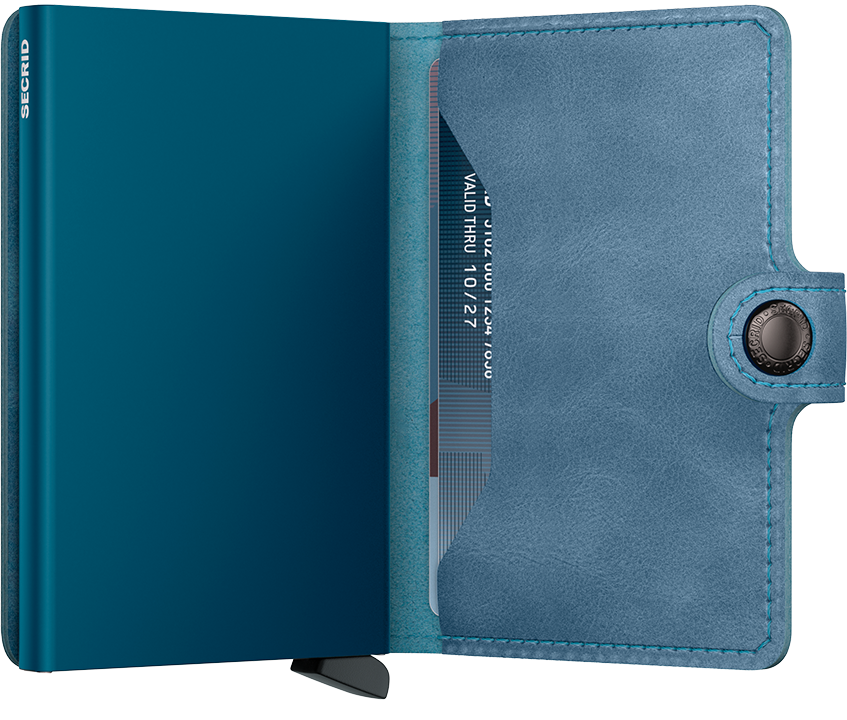Secrid Miniwallet Vintage Teal – mit Karten