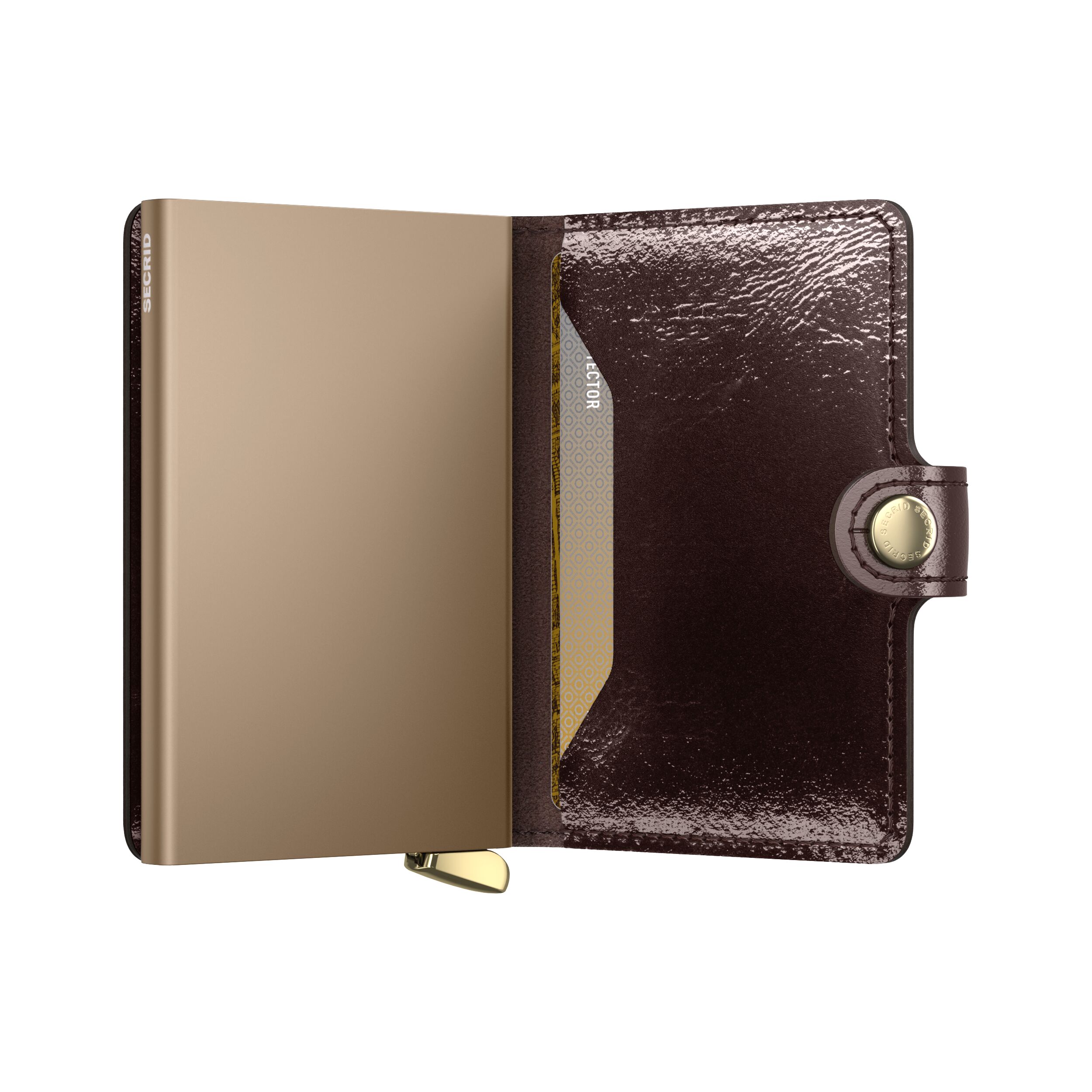 Secrid Miniwallet Naplak Mahogany+ – Schrägansicht