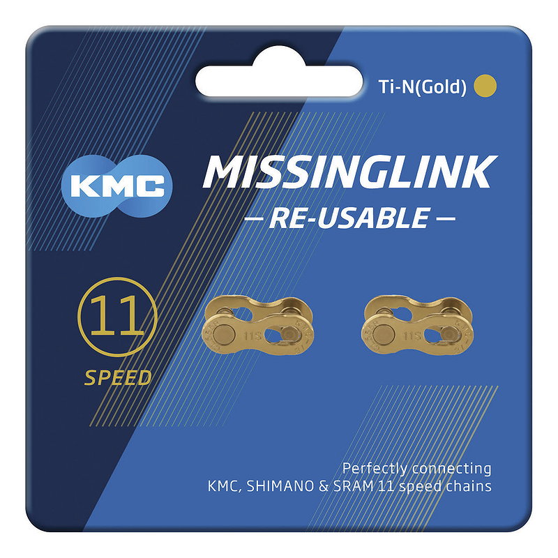 KMC Kettenverschlussglied MissingLink Ti-N 11-fach (5,65 mm) gold 1/2" x 11/128"