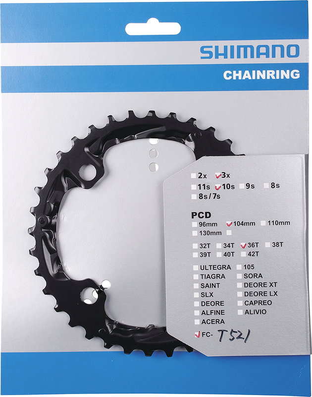 Shimano Kettenblatt Deore FCT521 36 Zähne Y1NL98020