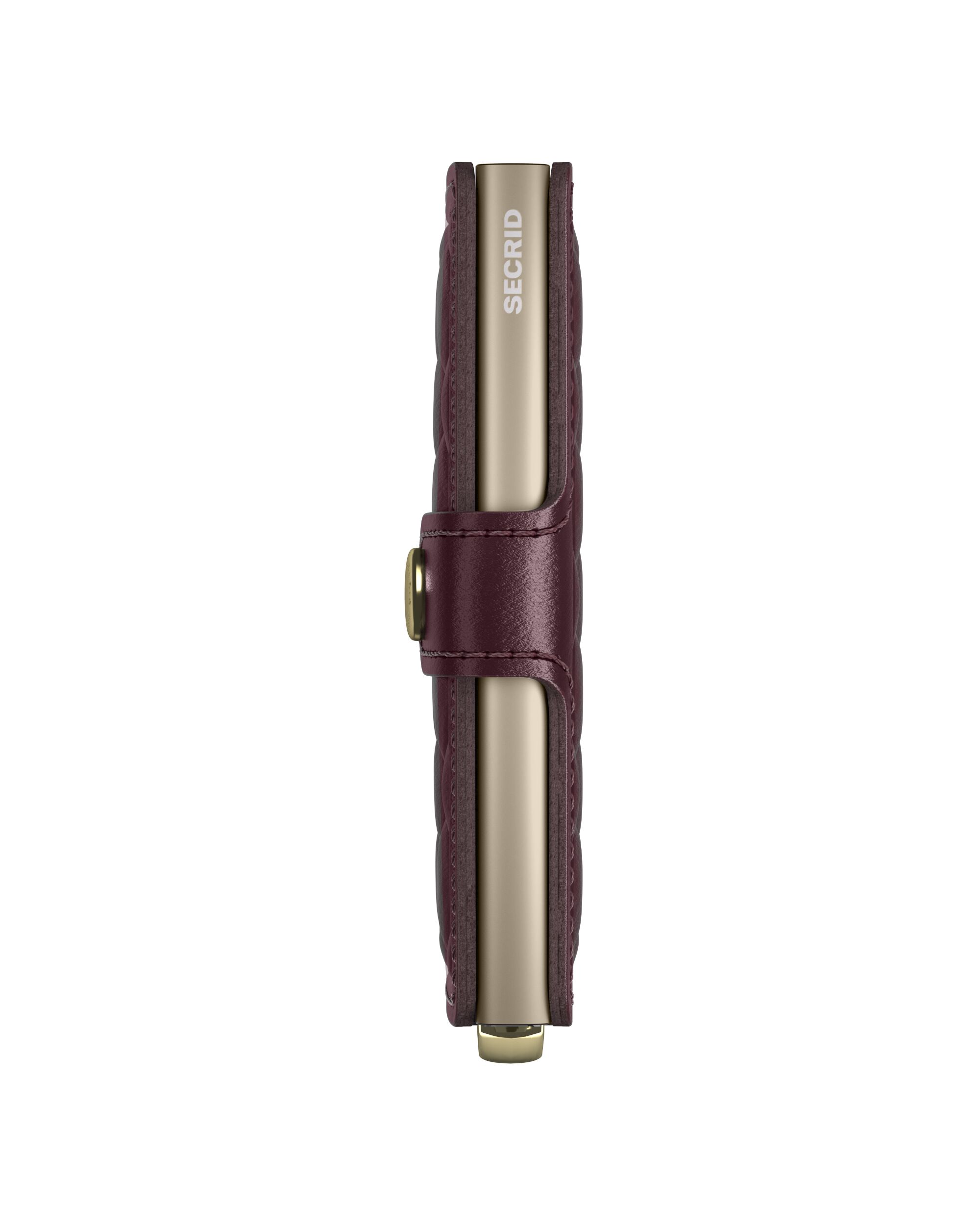 Secrid Miniwallet Emboss Diamond Bordeaux+ – Seitenansicht