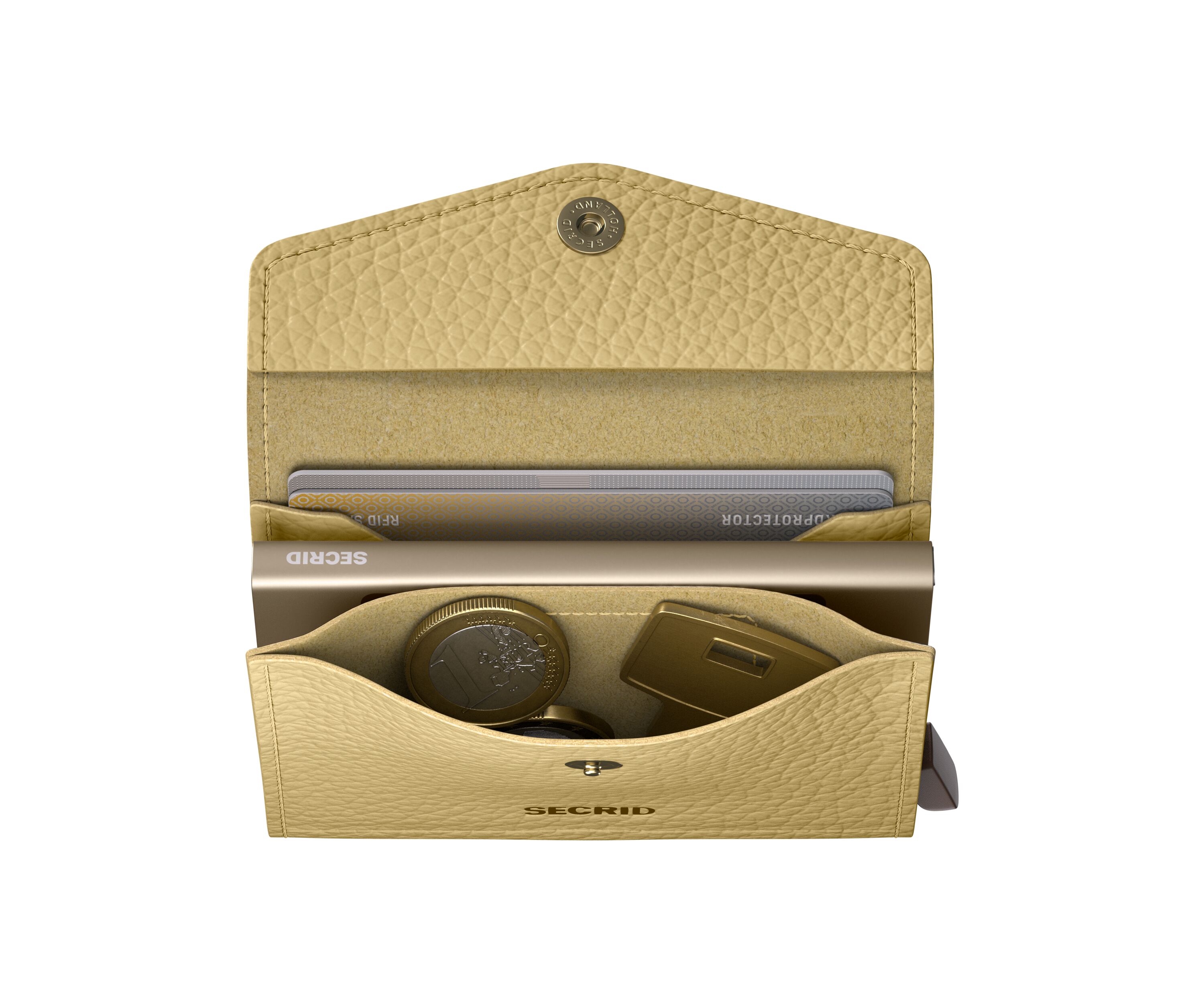 Secrid Envelope Pebble Butter Yellow – Schrägansicht