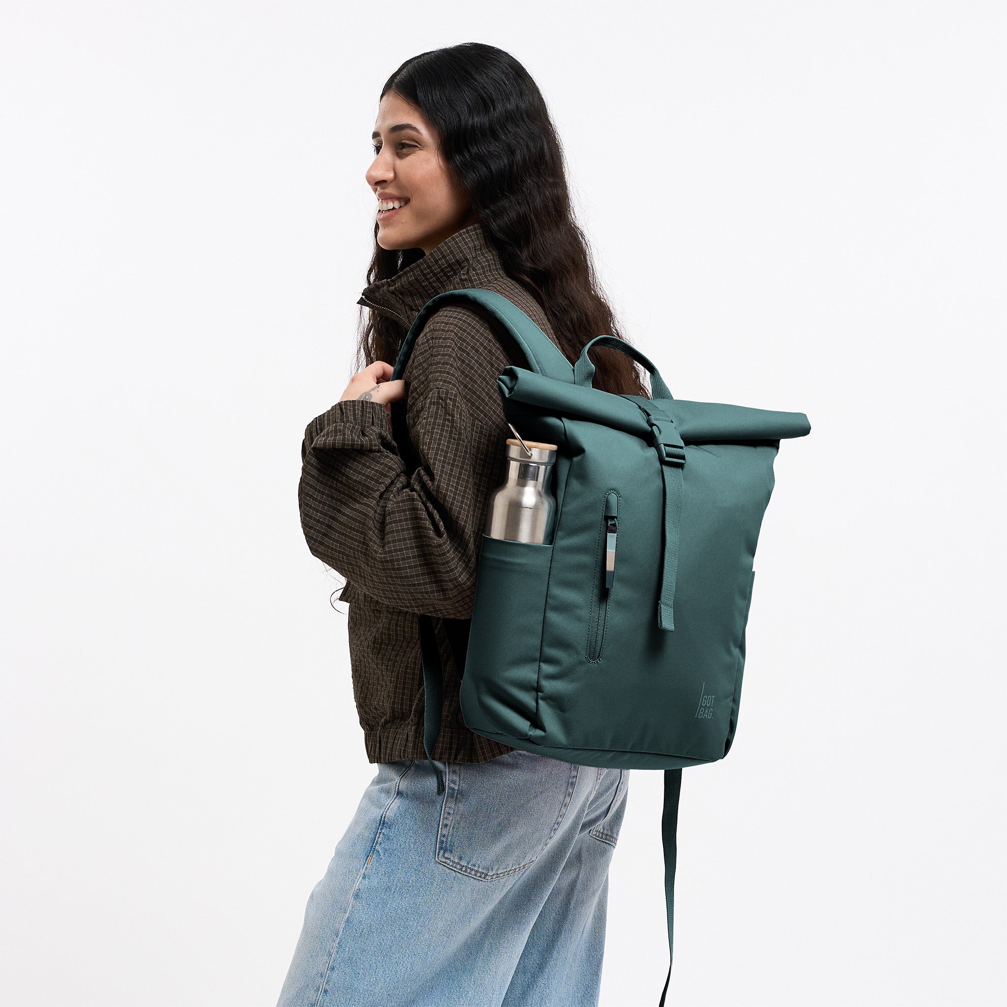 GOT BAG Rolltop Easy Small Monochrome Sea Teal