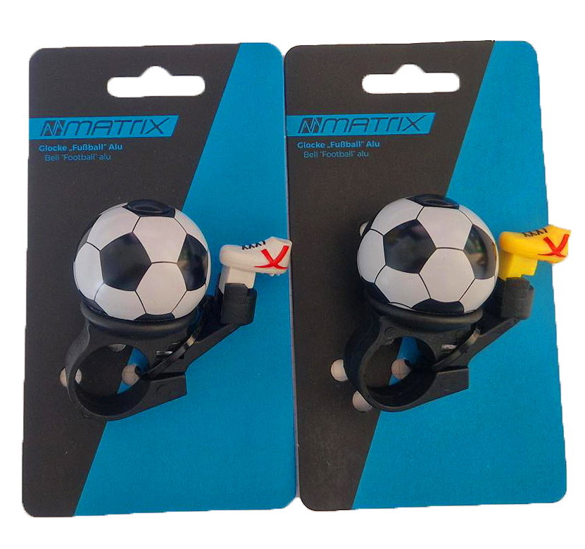 MATRIX Fußball-Glocke Alu 22,2 mm 5 x gelber Schuh, 5 x weißer Schuh SB-Ver