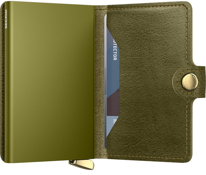 Secrid Miniwallet Basco Olive+ – mit Karten