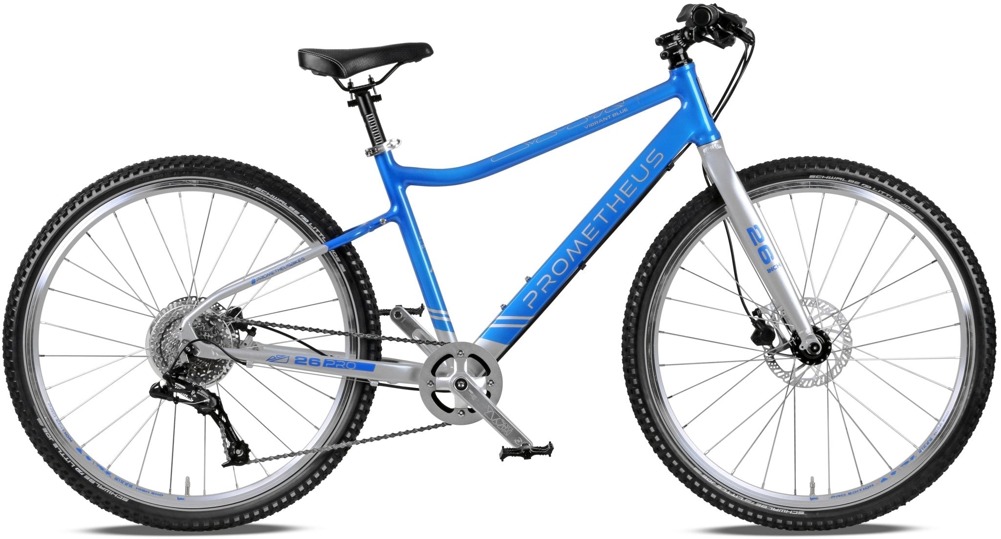 Prometheus PRO 26 Zoll Kinderfahrrad Blau/Silber matt (Vibrant Blue) – Detail