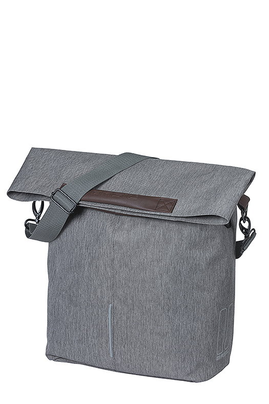 Basil Einzeltasche City Fahrradshopper grau meliert