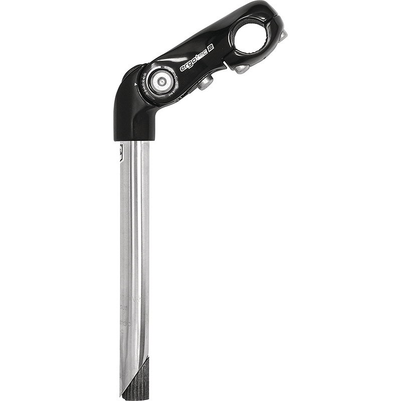 ergotec Vorbau Kobra Vario Tube 90 mm schwarz sand.-silber 25,4 mm 25,4 mm -10- +5