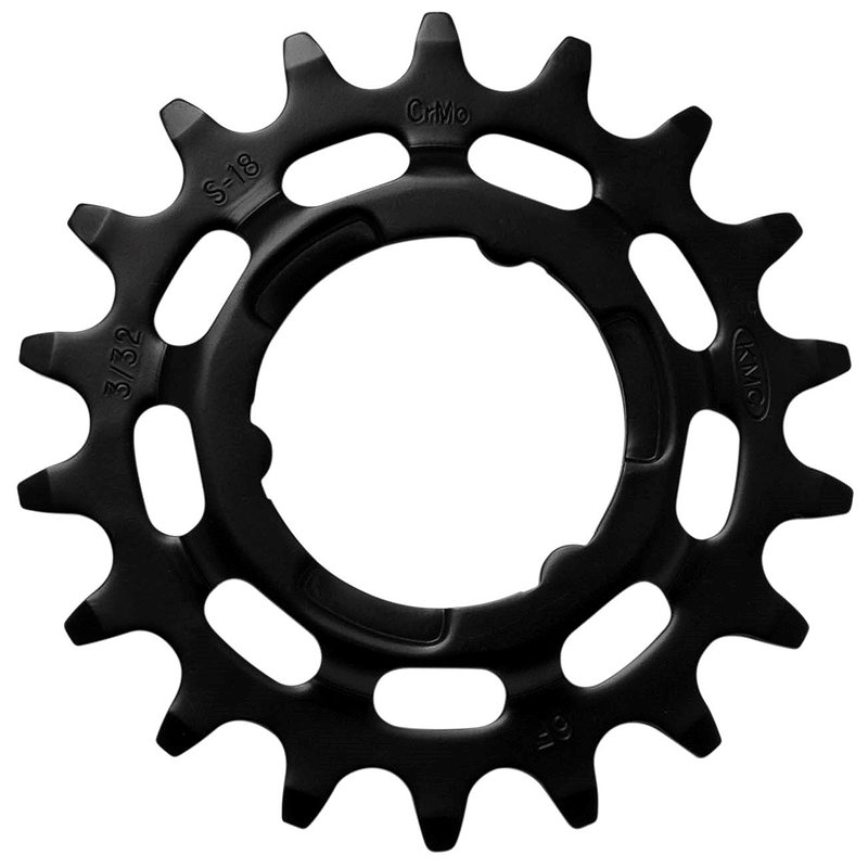 KMC Steckzahnkranz gekröpft für Shimano/Sram schwarz 1/2" x 1/8" 18 Zähne