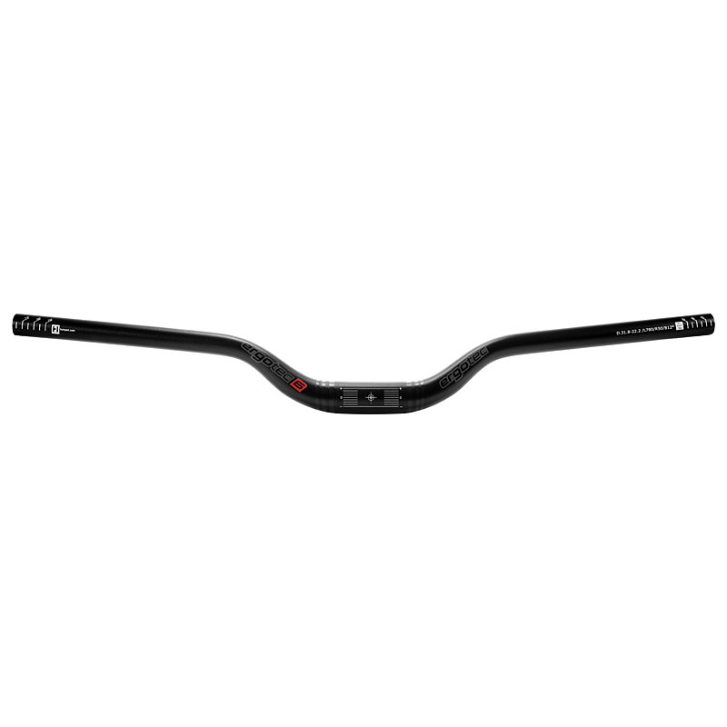 ergotec MTB Lenker Riser Bar 50 35,0 780 mm schwarz sand. 12°/5° 50 mm 35,0 mm