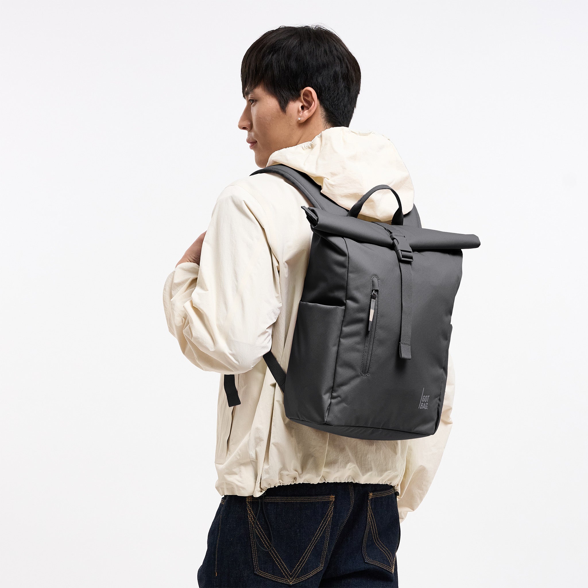 GOT BAG Rolltop Easy Small Monochrome Shark