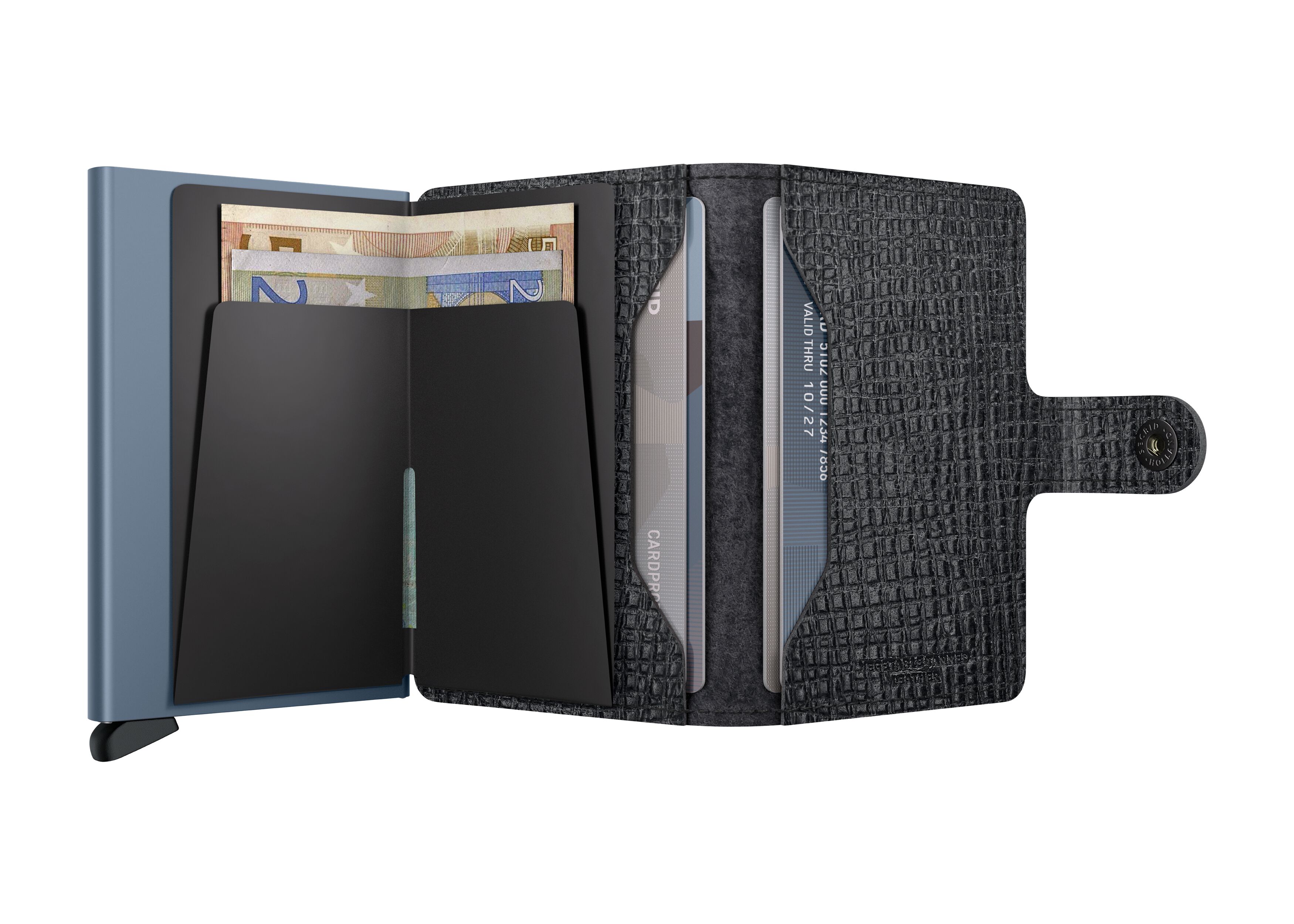 Secrid Miniwallet Palmellato Black – geöffnet