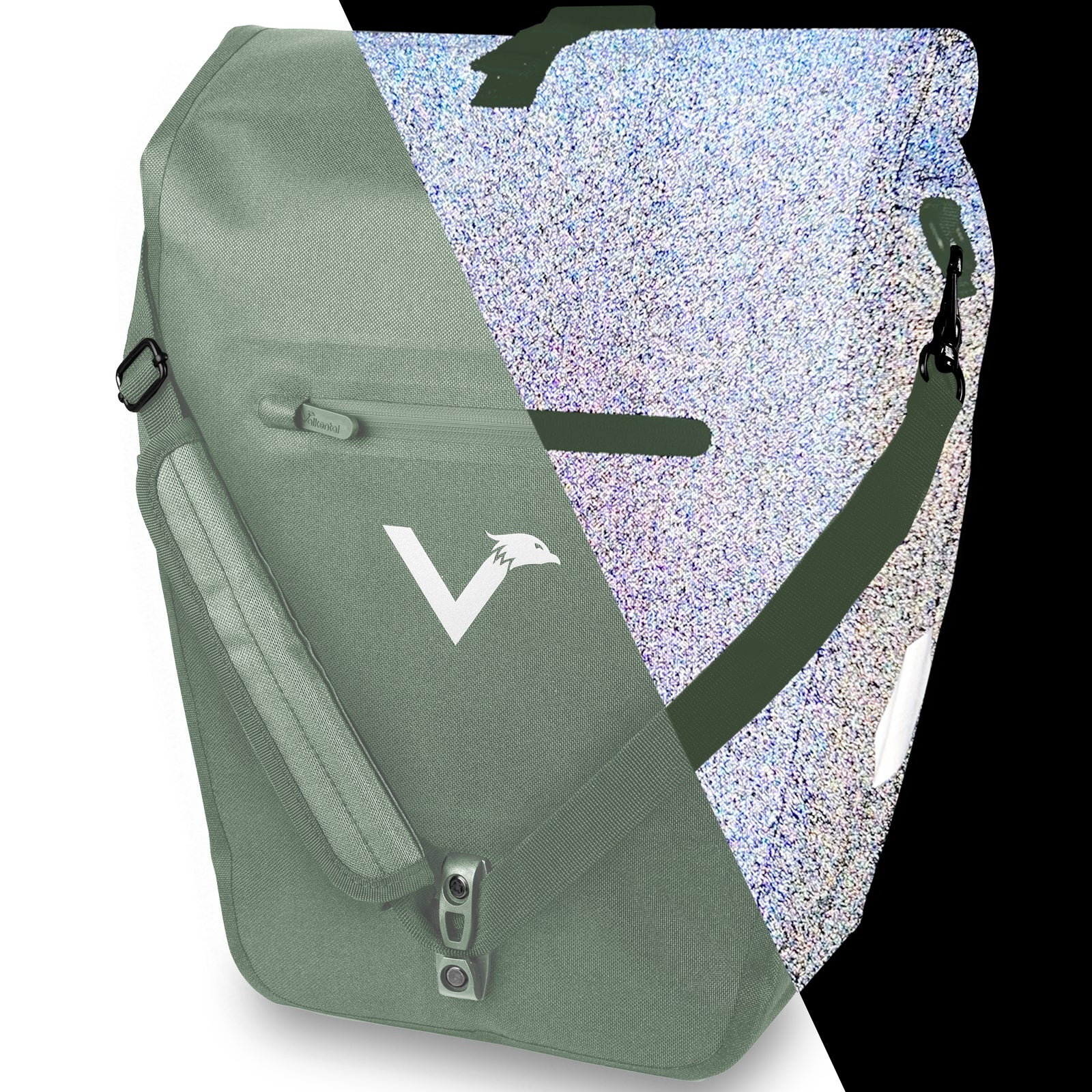 Bike Bag Urban - Praktische 2in1 Gepäckträgertasche im urbanen Look – Green Reflective