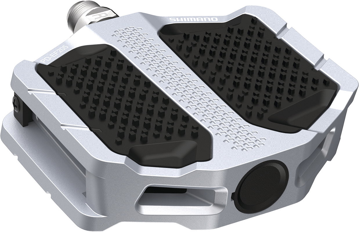 Shimano Plattformpedal PDEF205 silber EPDEF205S SB-Verpackung