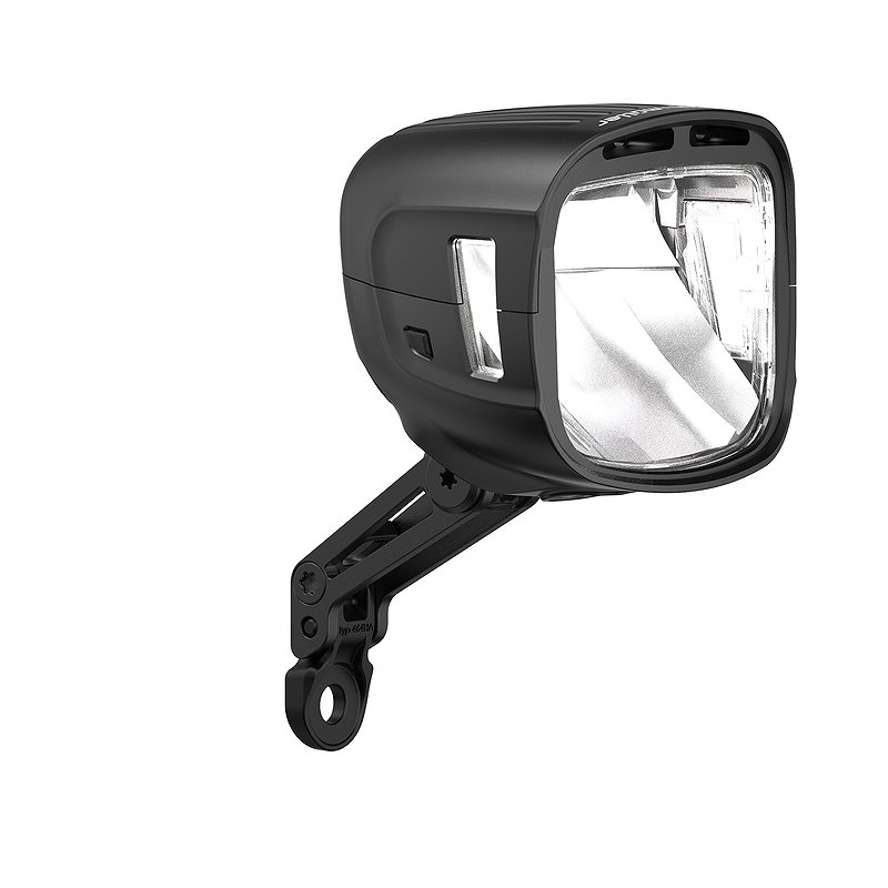 B&M E-Bike LED Scheinwerfer LUMOTEC IQ-XL E Highbeam matt-schwarz 300 Lux 169MU65TS-09 mit Boschstecker